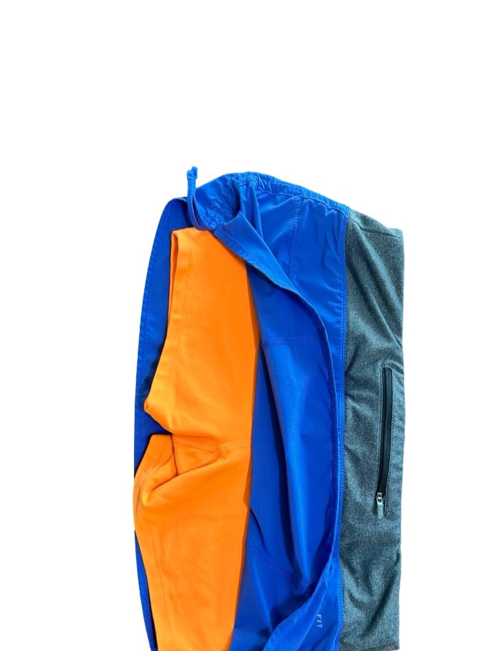 Nike Dri-Fit Blue Orange Athletic Zip Pocket Athletic Skort Grey Trim Women's S